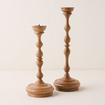 Turned Wood Taper Holder