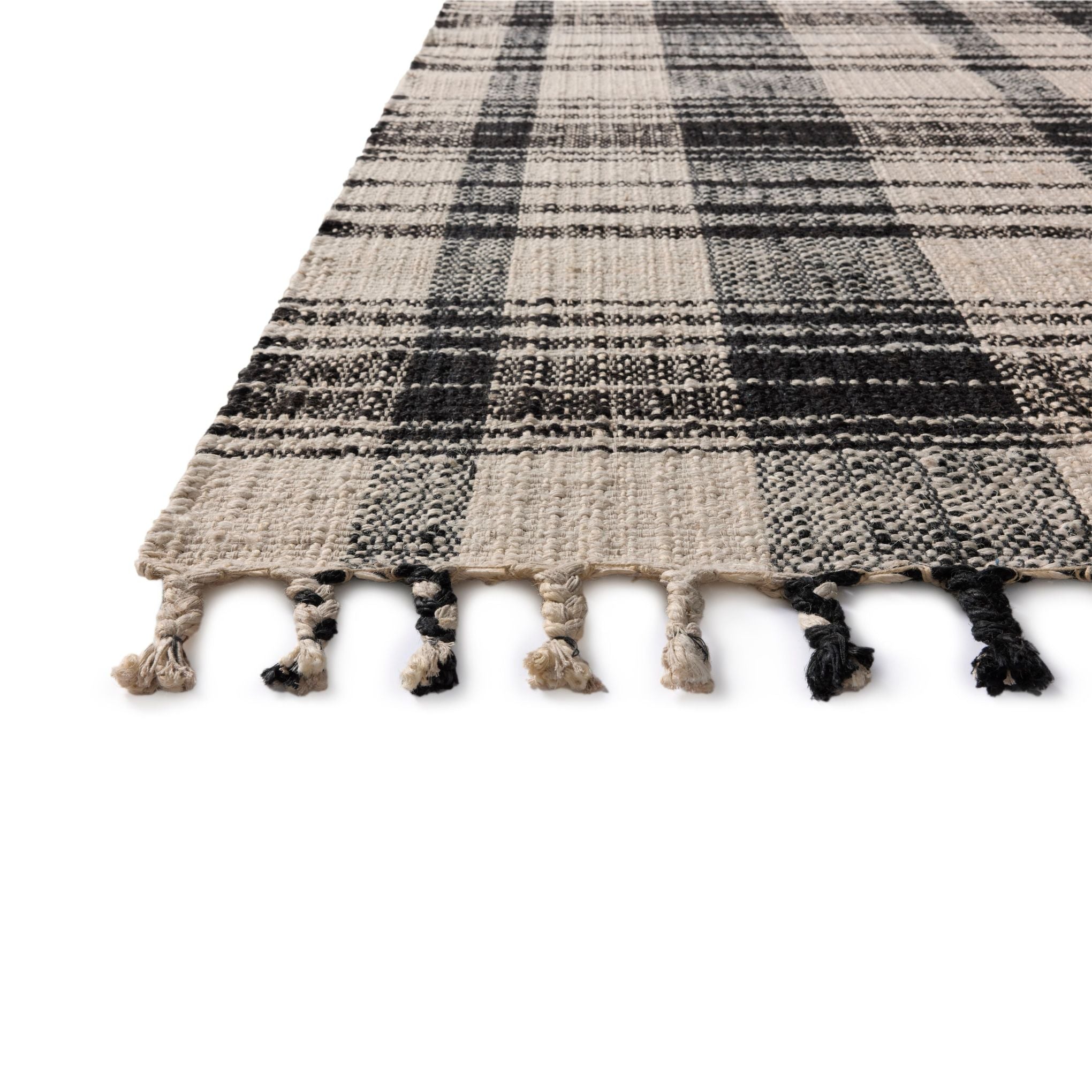Louie Ivory Black Rug