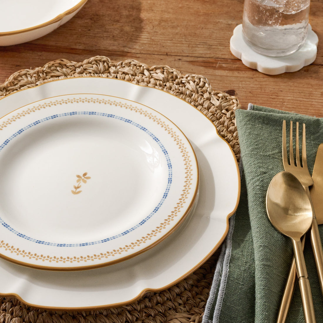 Luna Scalloped 3-Piece Place Setting