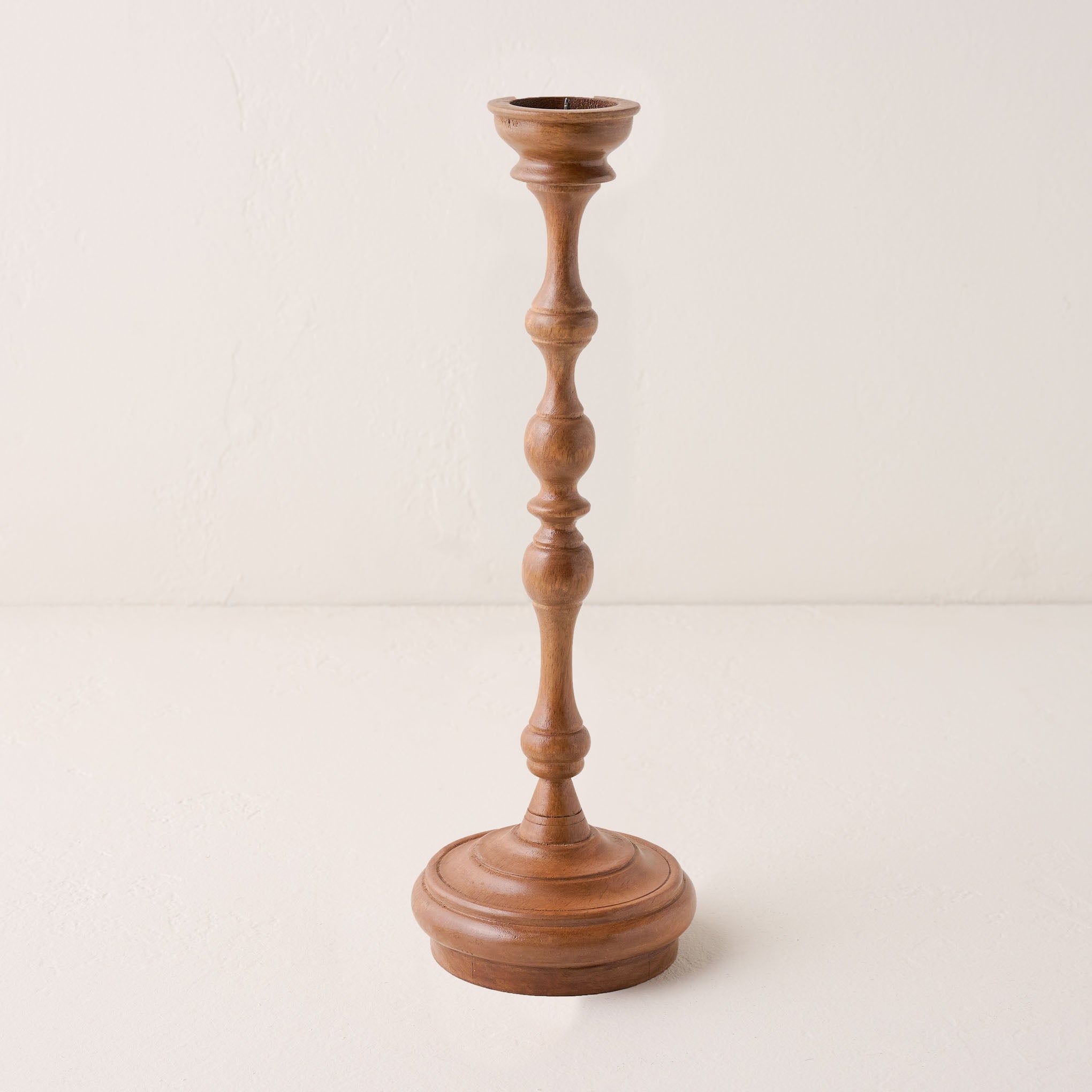 Turned Wood Taper Holder