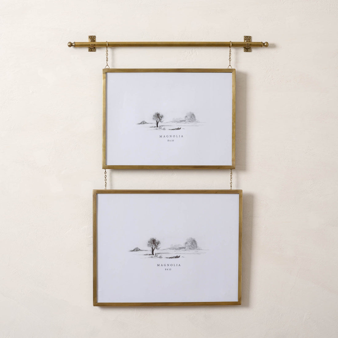 Colleen Brass Rail Double Picture Frame