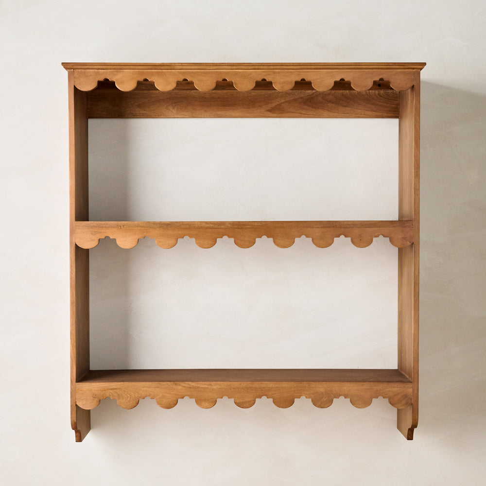 Linnea Antiqued Wood Shelf