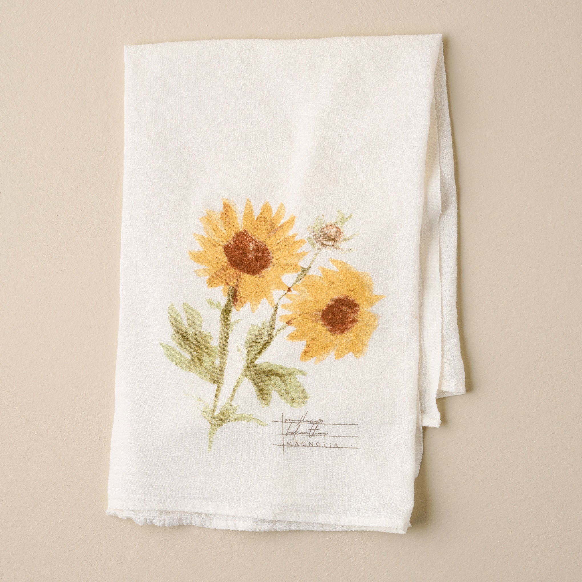 Magnolia Sunflower Tea Towel