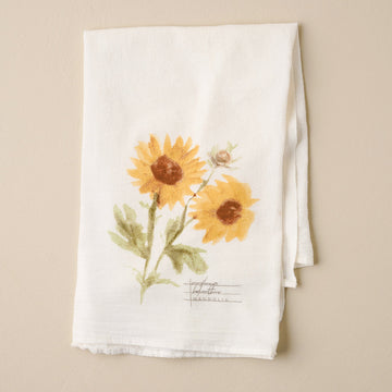 Magnolia Sunflower Tea Towel